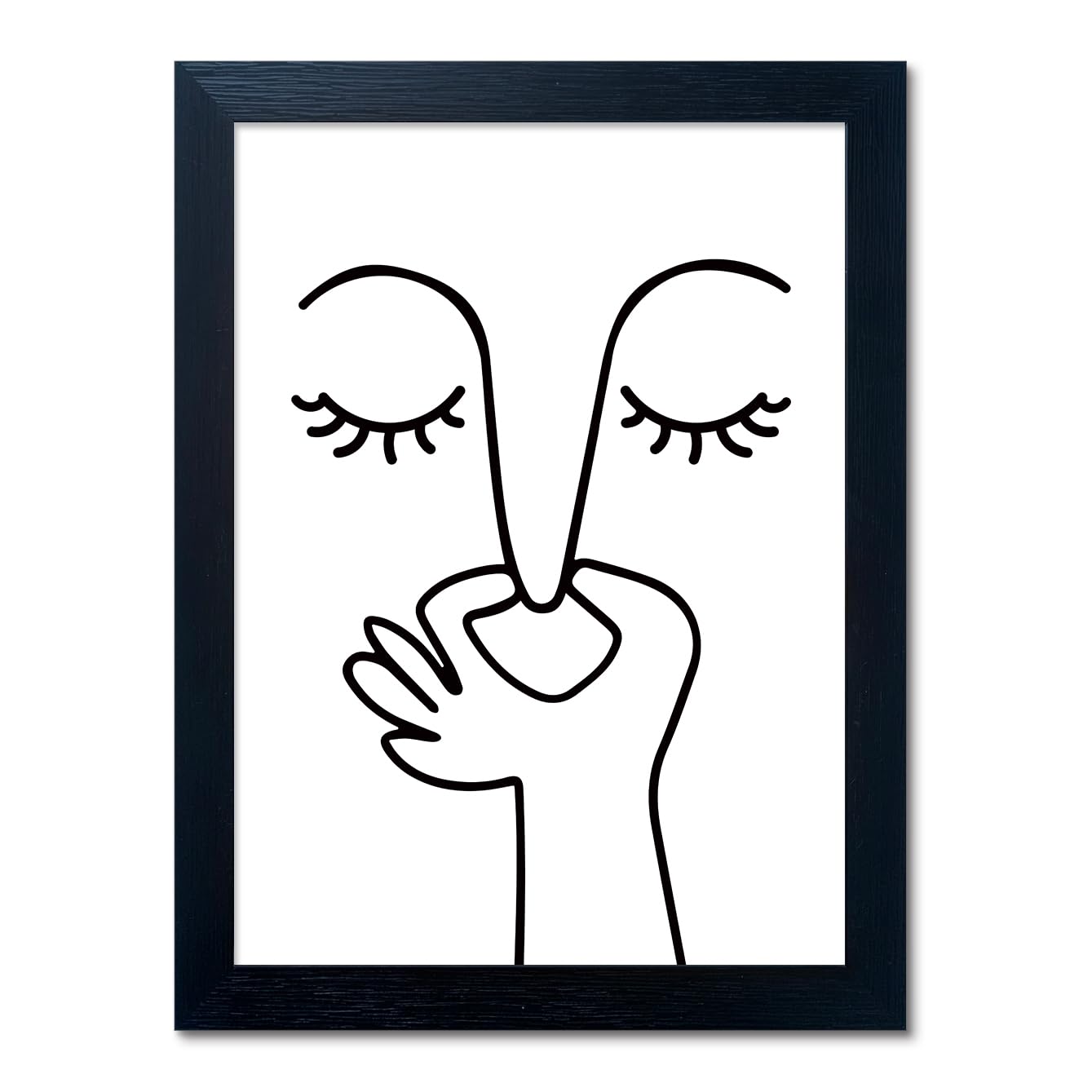 AIANHUA Black and White Bathroom Wall Art Bad Smell Humorous Canvas Print Funny Guest Toilet Picture Artworks for bathroom walls Modern Minimalistic Bathroom Sign