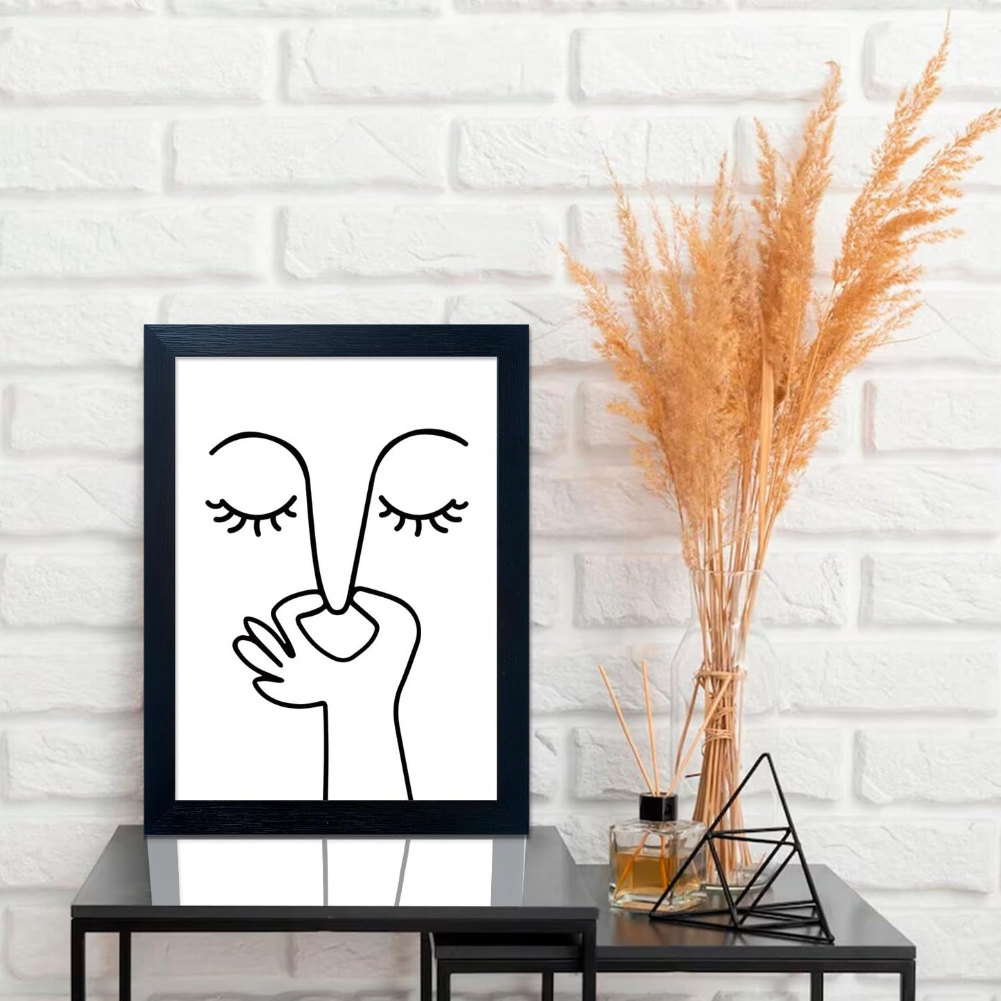 AIANHUA Black and White Bathroom Wall Art Bad Smell Humorous Canvas Print Funny Guest Toilet Picture Artworks for bathroom walls Modern Minimalistic Bathroom Sign