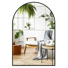 Fabuday Black Arched Bathroom Mirror for Wall - 20x30 Large Arch Mirrors with Frame for Over Sink, Hanging Vanity Mirror for Bedroom, Living Room, Dresser, Entryway Wall Decor