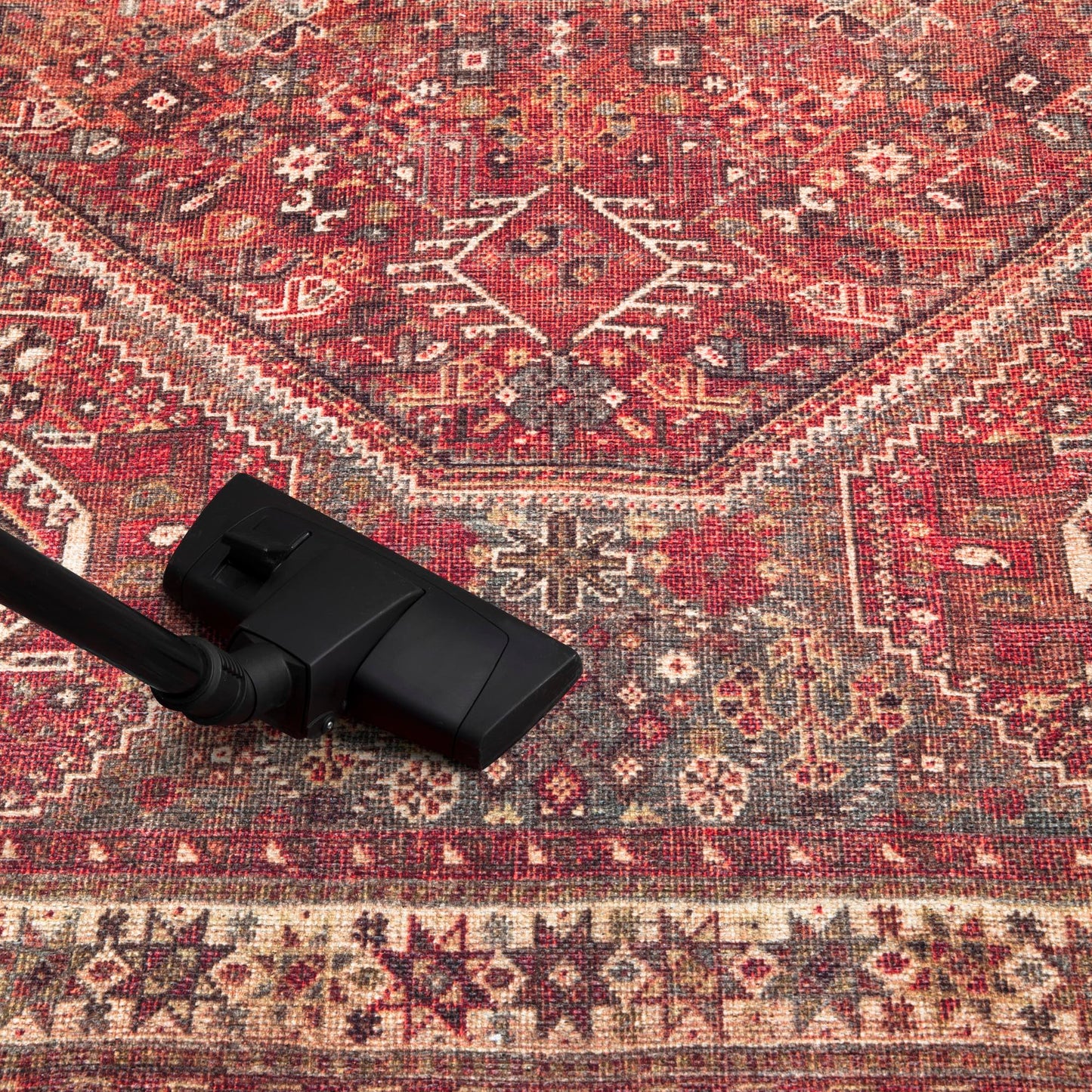 Keen Home Design 4x6 Rug - Machine Washable Area Rug with Non-Slip Backing, Ideal for Living Room, Dining Room, Bedroom - Vintage, Easy Clean, Durable, Low Pile Rug - (4' x 6')
